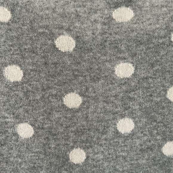 Talbots Grey Polka Dot Cashmere Sweater - Picture 5 of 6